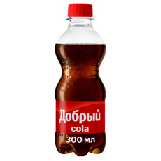Напиток безалкогольный ДОБРЫЙ Кола ароматизированный сильногазированный, Россия, 0,3л
