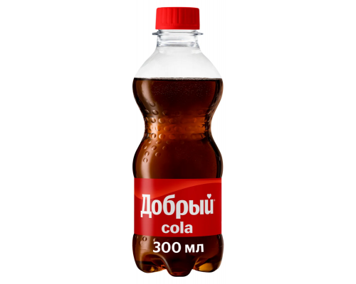 Напиток безалкогольный ДОБРЫЙ Кола ароматизированный сильногазированный, Россия, 0,3л