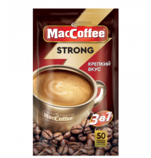 Напиток кофейный MACCOFFEE Strong, 3в1, растворимый, Россия, 18г