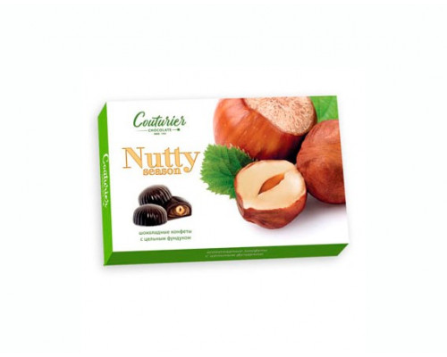 Конфеты шоколадные COUTURIER CHOCOLATE Nutty season с цельным фундуком, Россия, 96г