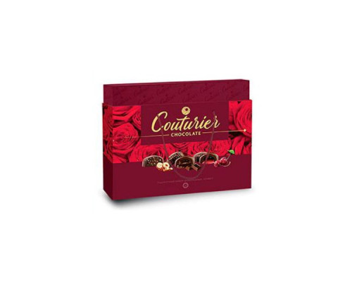 Набор шоколадных конфет COUTURIER CHOCOLATE Алые розы двойная,тв/у, Россия, 320г