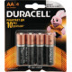 Элементы питания DURACELL АА4 щелочной 4шт