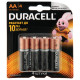 Элементы питания DURACELL АА4 щелочной 4шт
