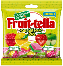 Мармелад жевательный FRUIT-TELLA Кислый микс 2в1, Россия, 70г