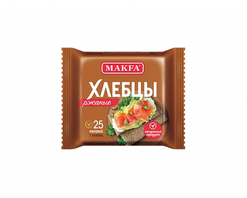 Хлебцы хрустящие MAKFA Ржаные запечённые, Россия, 60г