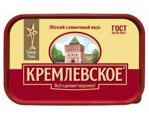 Спред КРЕМЛЕВСКОЕ растительно-жировой ГОСТ м.д.ж.60%, Россия, 400г
