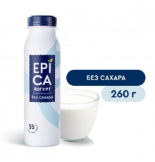 Йогурт питьевой EPICA натуральный без сахара 2,9%,пл/б,БЗМЖ, Россия, 260г