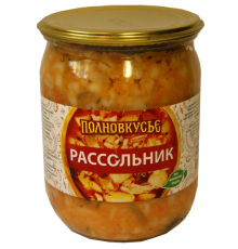 Рассольник ПОЛНОВКУСЬЕ, консервированный, Россия, 500г