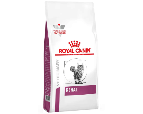 Корм сухой для взрослых кошек, для поддержания функции почек ROYAL CANIN Renal диетический,полнорационный, Россия, 2кг