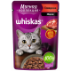 Корм консервированный для взрослых кошек WHISKAS Мясная коллекция, с говядиной, полнорационный, Россия, 75г