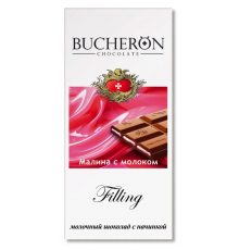 Шоколад молочный BUCHERON Filling Малина с молоком, Россия, 85г