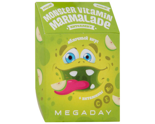 Мармелад жевательный MEGADAY Яблоко/Ежевика, Россия, 20г