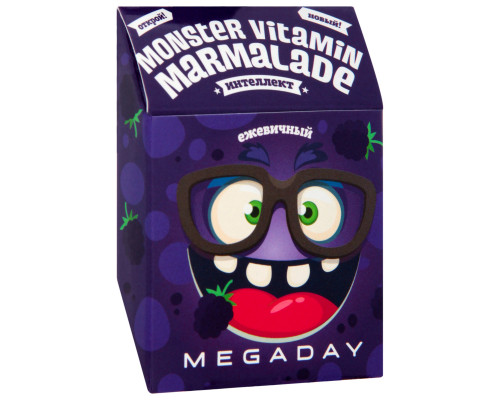 Мармелад жевательный MEGADAY Яблоко/Ежевика, Россия, 20г