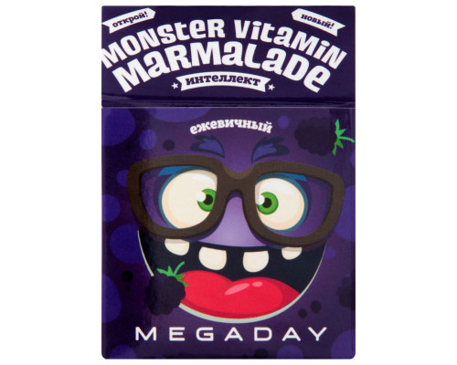 Мармелад жевательный MEGADAY Яблоко/Ежевика, Россия, 20г