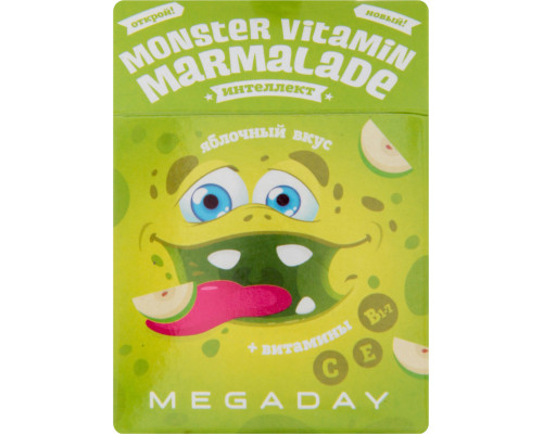 Мармелад жевательный MEGADAY Яблоко/Ежевика, Россия, 20г
