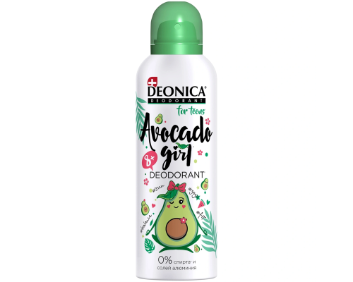 Дезодорант DEONICA For Teens Avocado Girl 8+, Россия, 125мл