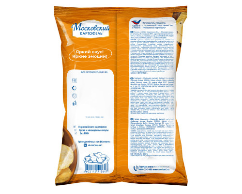 Картофель хрустящий МОСКОВСКИЙ КАРТОФЕЛЬ Сыр, Россия, 120г