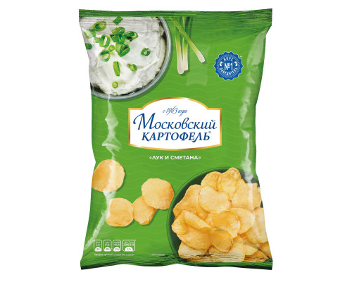 Картофель хрустящий МОСКОВСКИЙ КАРТОФЕЛЬ Лук и сметана, Россия, 120г