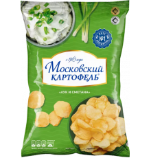Картофель хрустящий МОСКОВСКИЙ КАРТОФЕЛЬ Лук и сметана, Россия, 120г