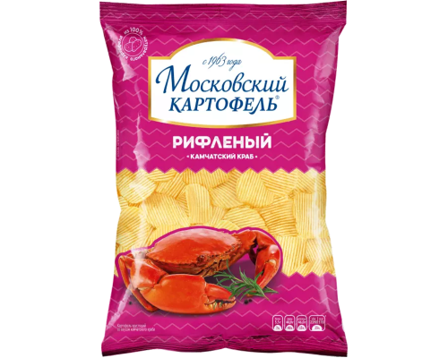 Картофель хрустящий МОСКОВСКИЙ КАРТОФЕЛЬ Камчатский краб,м/у, Россия, 120г