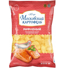 Картофель хрустящий МОСКОВСКИЙ КАРТОФЕЛЬ Атлантический лосось в сливочном соусе, м/у, Россия, 120г