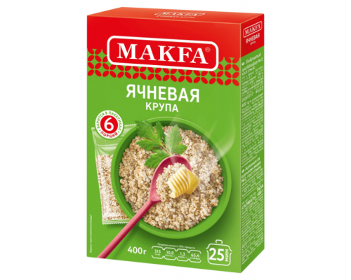 Крупа MAKFA ячневая, Россия, 400г (6*66г)