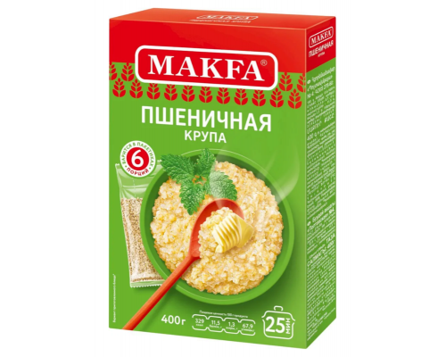 Крупа MAKFA Пшеничная, Россия, 400г (6*66г)