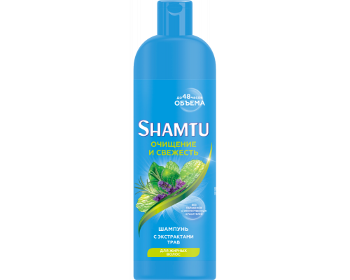 Шампунь SHAMTU Очищение и свежесть (с экстрактами трав), Россия, 500мл