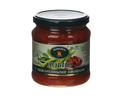 Закуски из фасоли ЮНОНА Лобио с обжаренными овощами, Россия, 480г