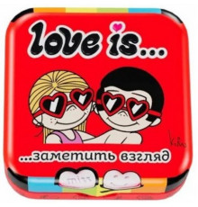 Конфеты освежающие LOVE IS...в форме сердца со вкусом клубники, Китай, 20г