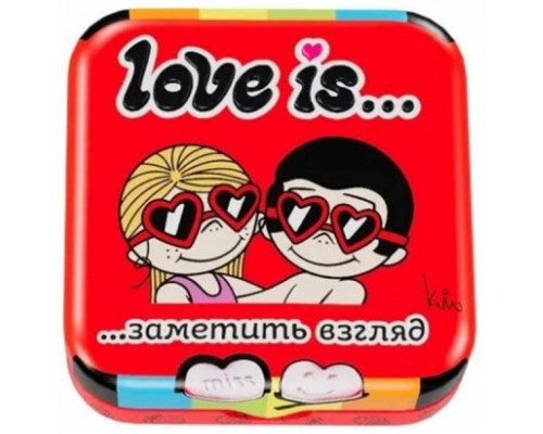 Конфеты освежающие LOVE IS...в форме сердца со вкусом клубники, Китай, 20г