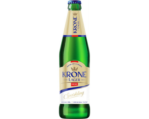 Пиво Крон Лагер Бьер 0,45л светлое 4,7%,ст/б