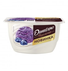 Продукт творожный ДАНИССИМО со вкусом черничного пломбира 5,6%,пл/ст,БЗМЖ, Россия, 130г
