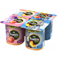 Продукт йогуртный FRUTTIS kids с персиком 2,5%, без змж, Россия, 110г