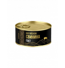 Свинина тушёная СИЛА Алтайская высший сорт, ГОСТ, Россия, 325г