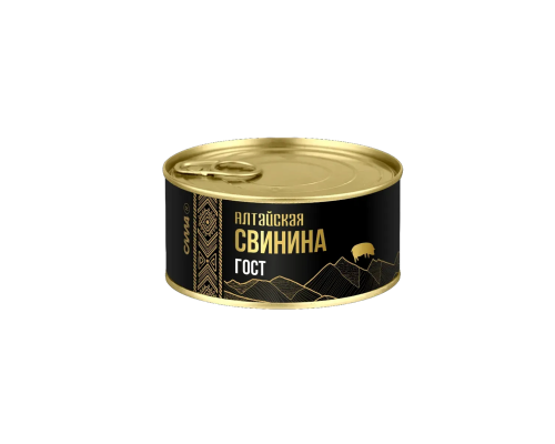 Свинина тушёная СИЛА Алтайская высший сорт, ГОСТ, Россия, 325г