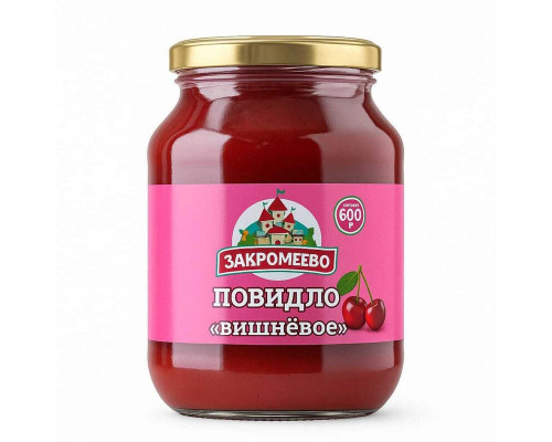 Повидло ЗАКРОМЕЕВО Вишнёвое, Россия, 600г
