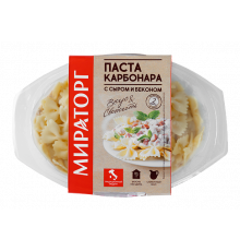 Паста Карбонара  МИРАТОРГ с сыром и беконом изд.кулинарное мясосодержащее рубленое замороженное,тв/у, Россия, 260г