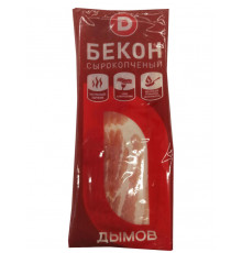 Бекон сырокопчёный ДЫМОВ из свинины серв.нарезка, Россия, 100г