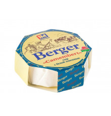 Сыр BERGER Camembert мягкий с белой плесенью 50%, Беларусь, 125г
