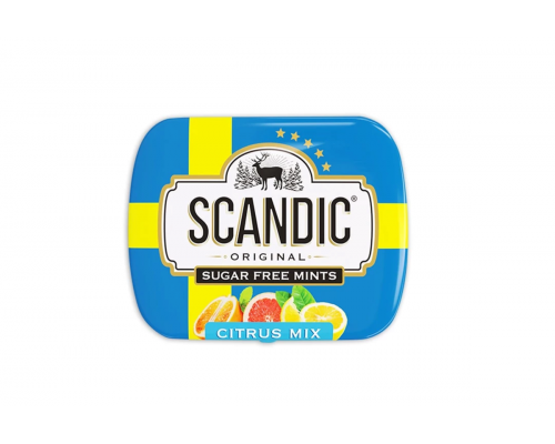 Конфеты SCANDIC без сахара со вкусом Цитрусовый микс, Россия, 14г
