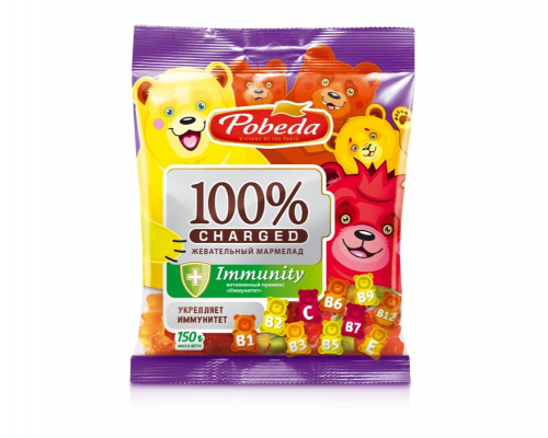 Мармелад жевательный ПОБЕДА Чаржед Иммунити, Россия, 150г