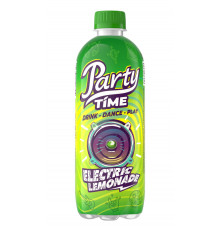 Напиток безалкогольный PARTY TIME ELECTRIC LEMONADE сильногазированный со вкусом лимона и лайма, Россия, 0,5л