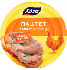 Паштет ХАМЕ с мясом птицы, Россия, 100г