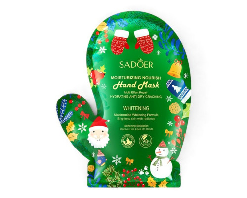 Маска для рук SADOER увлажняющая, новогодняя, Китай, 35г