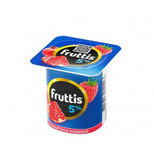 Продукт йогуртный FRUTTIS Сливочное лакомство с гранатом и малиной 5%, Россия, 115г