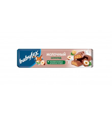 Шоколад молочный Babyfox с ореховой начинкой и дроблёным фундуком, Россия, 45г