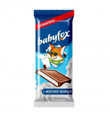 Шоколад молочный Babyfox с молочной начинкой, Россия, 24г
