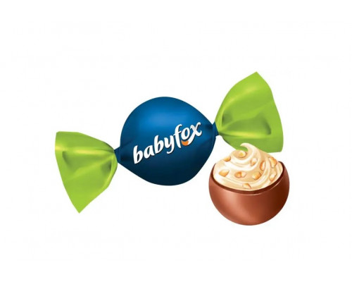 Конфеты шоколадные BABYFOX с ореховой начинкой и дроблёным фундуком, Россия, весовые
