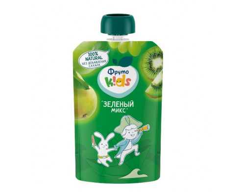 Пюре фруктово-овощное ФрутоKIDS Зеленый микс, с 9 месяцев, Россия, 90г
